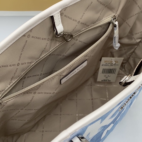 MICHAEL KORS MEDIUM SHIBORI PRINT LOGO TOTE BAG - Picture 9 of 16